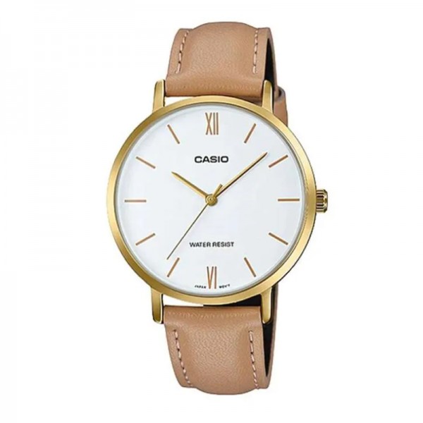 Casio LTP-VT01GL-7BUDF Brown Leather